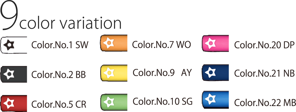 9color variations